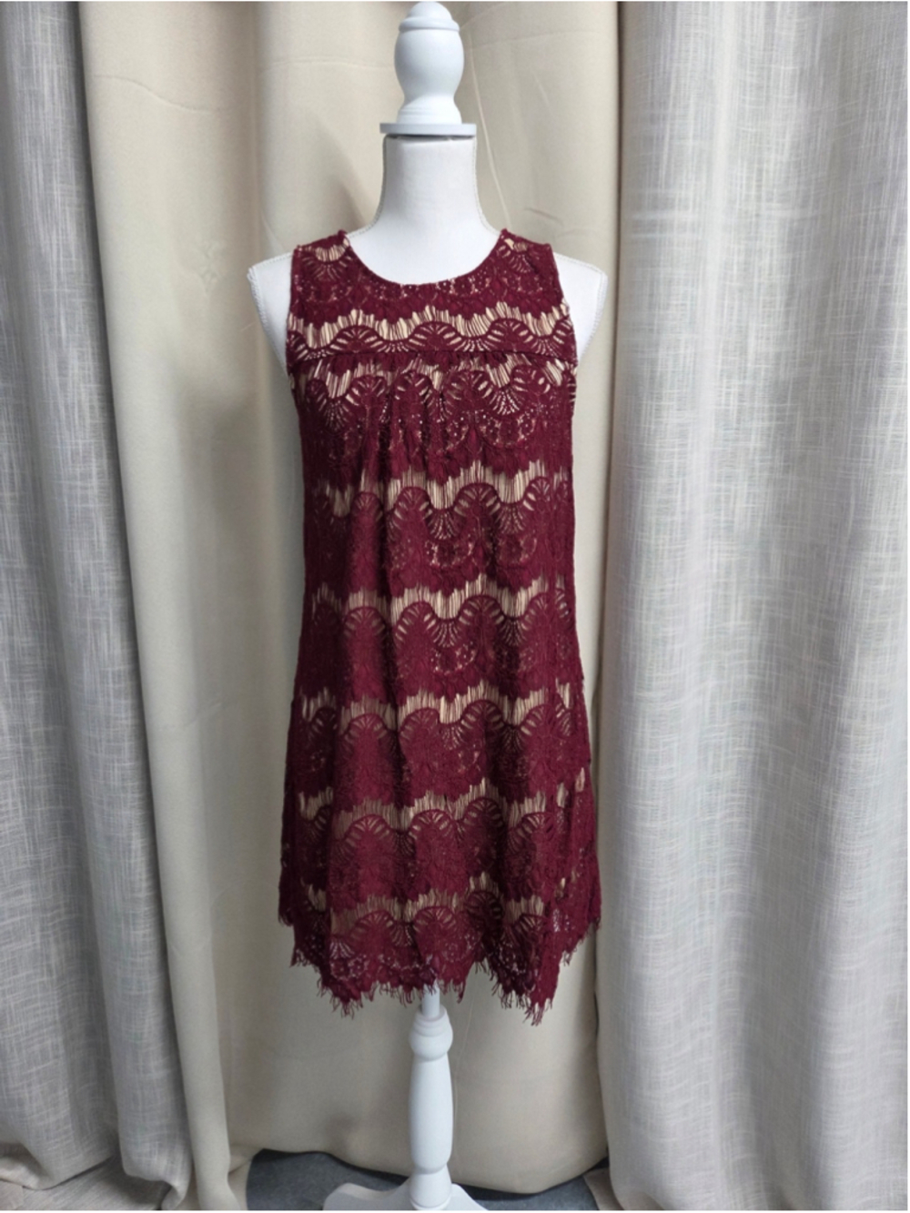 Speechless Burgundy Lace Shift Dress NWT M